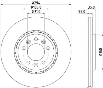 HELLA PAGID 8dd355125401 -  Тормозной диск